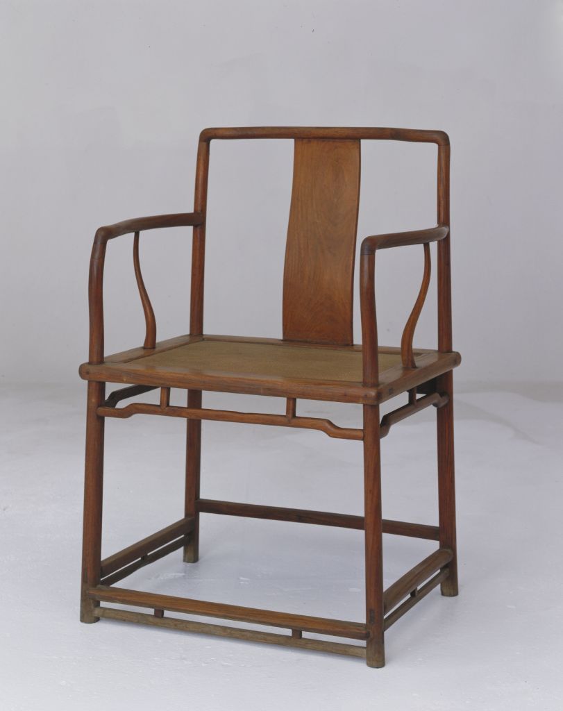 图片[1]-Yellow rosewood square back chair-China Archive